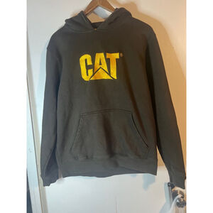 Men's CAT Brown Hoodie Size L